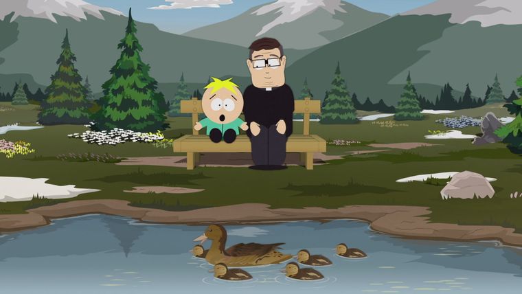 Ein Junge und ein Priester