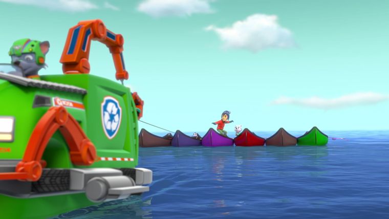 Welpen retten einen kleinen Pinguin / Welpen retten die Katzen-Show