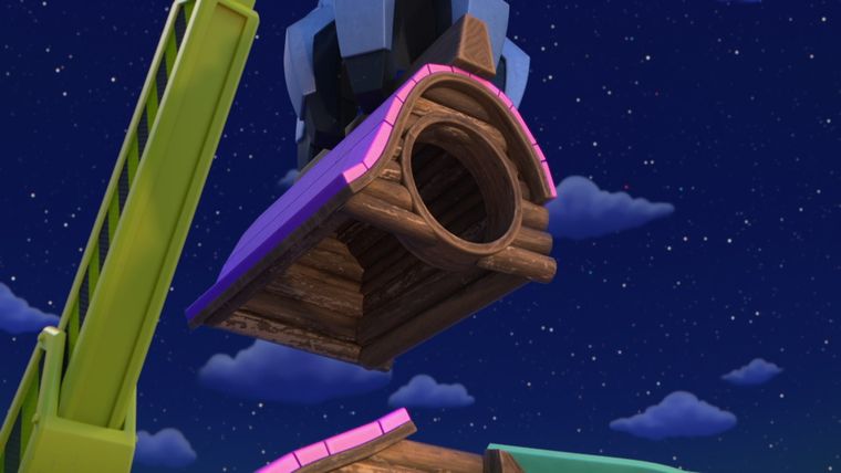 Die Crew baut eine Biberburg / Die Crew repariert die Strasse