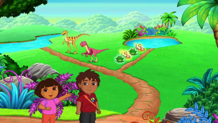 Dora und Diego bei den Dinos