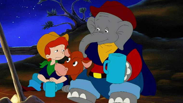 Benjamin Blümchen als Cowboy