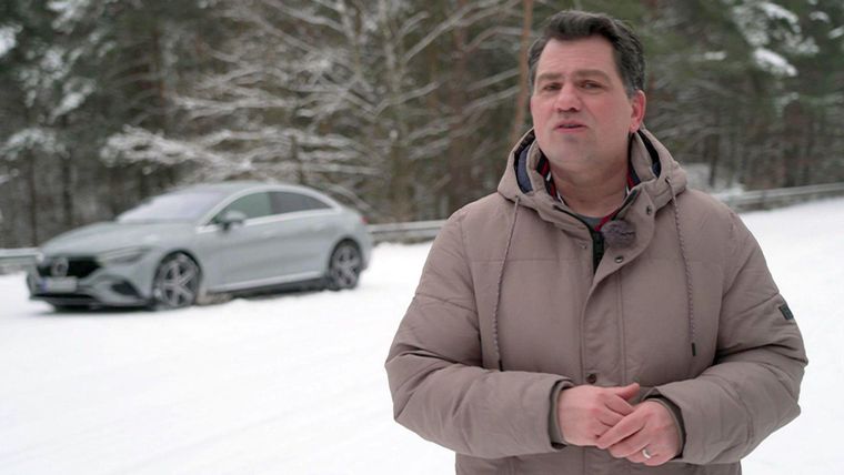 Thema u.a.: Mercedes EQE Wintertest