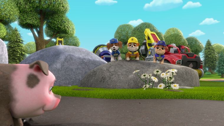 Die Crew baut einen Schweinestall / Die Crew baut eine riesige Landebahn