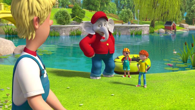 Das knallgrüne Gummiboot