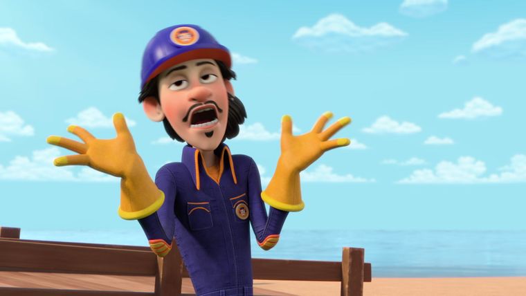 Die Crew baut eine Recycling-Station / Die Crew baut eine Entenbrücke