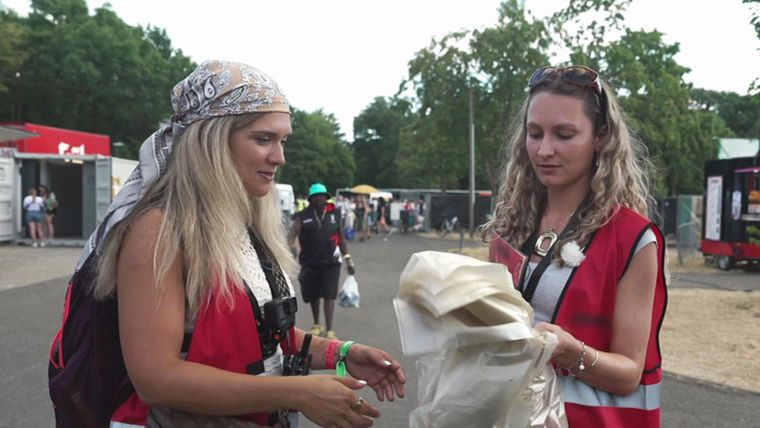 Arbeiten auf dem Festival
