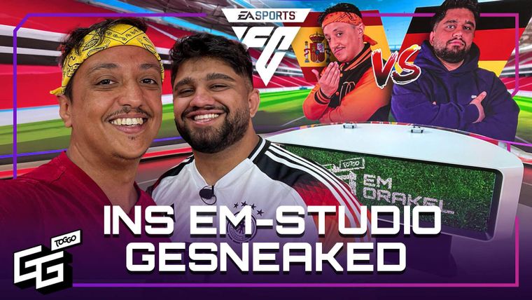 Deutschland vs Spanien heimlich im EM-Studio gespielt!