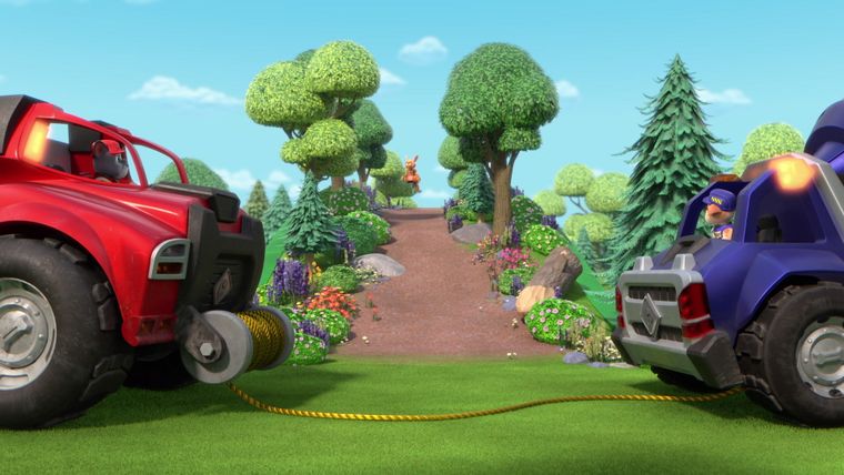 Die Crew baut Kängurus aus Metall / Die Crew macht bei der Bau-Olympiade mit