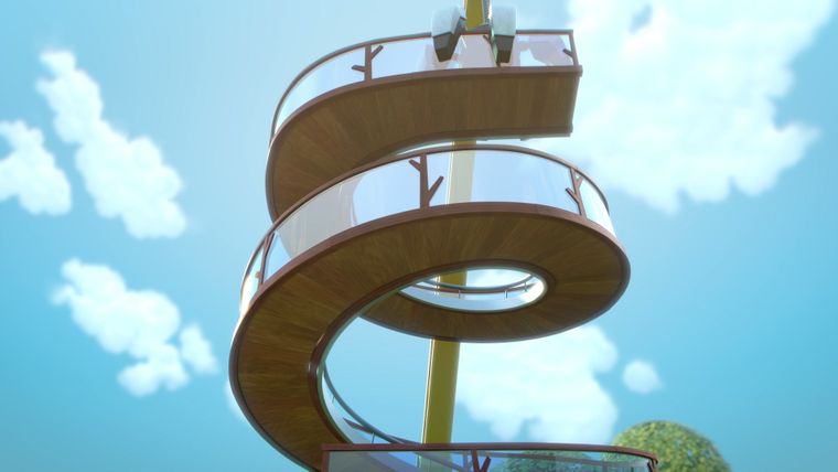 Die Crew baut einen Bücher-Tunnel / Die Crew baut einen Super-Trockenfutter-Spender