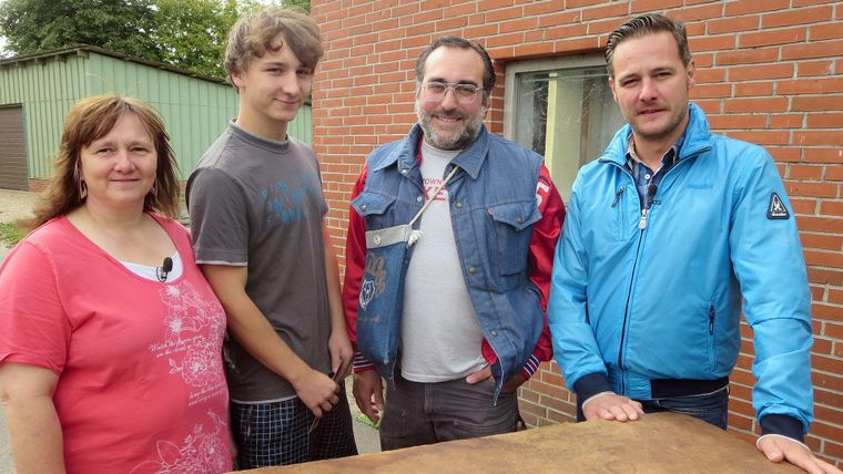 Andreas bei Frank, Jan und Marco