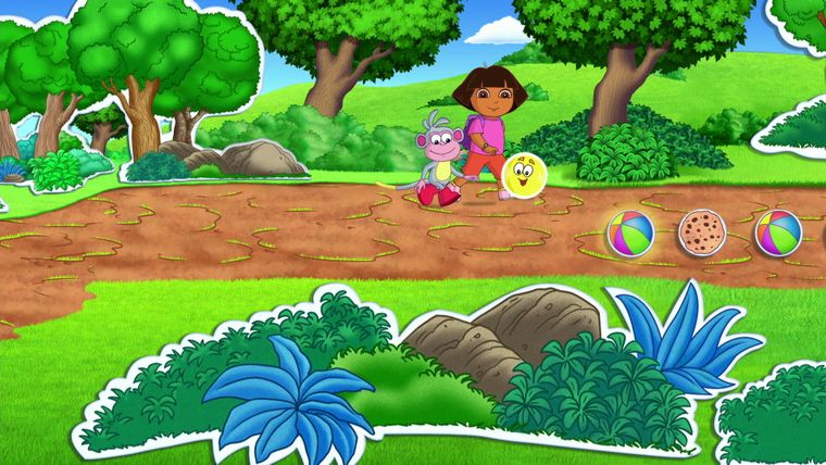 Dora verfolgt den Formenzug